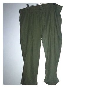 Linen Olive green capris